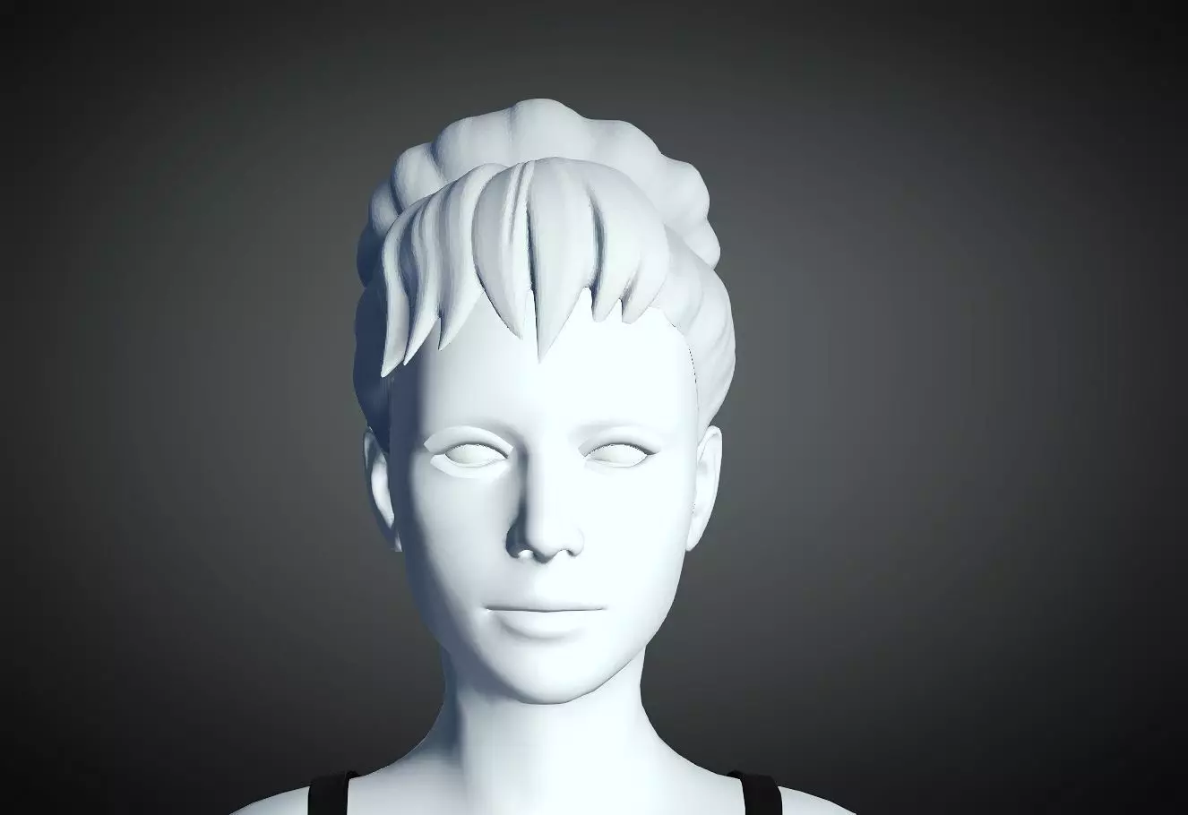 3D Hair style for Female 77 3D model 3D print model_0