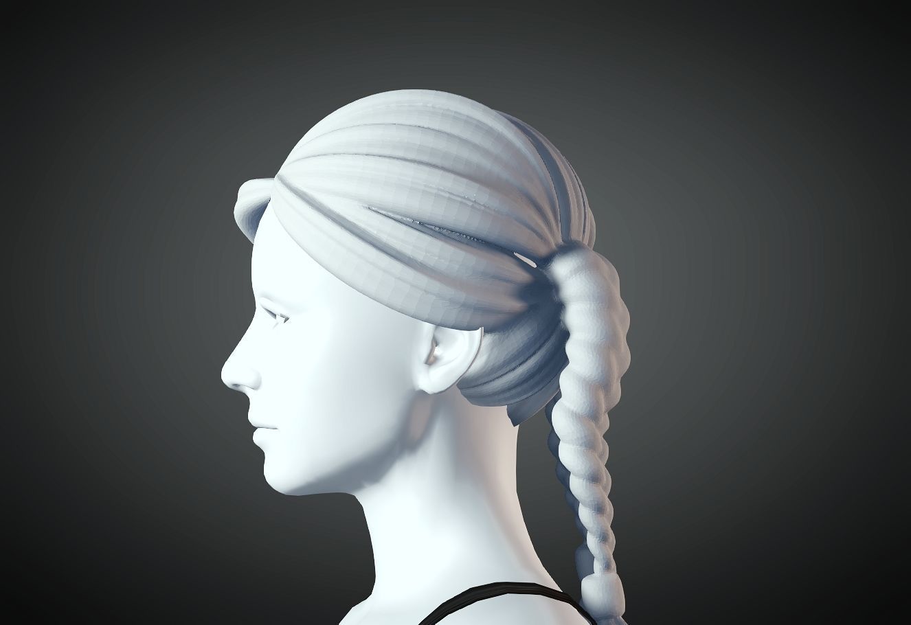 3D Hair style for Female 78 3D model 3D print model_1