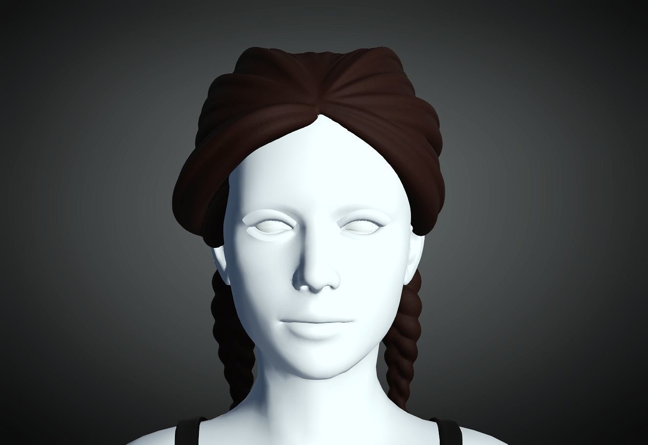 3D Hair style for Female 78 3D model 3D print model_3