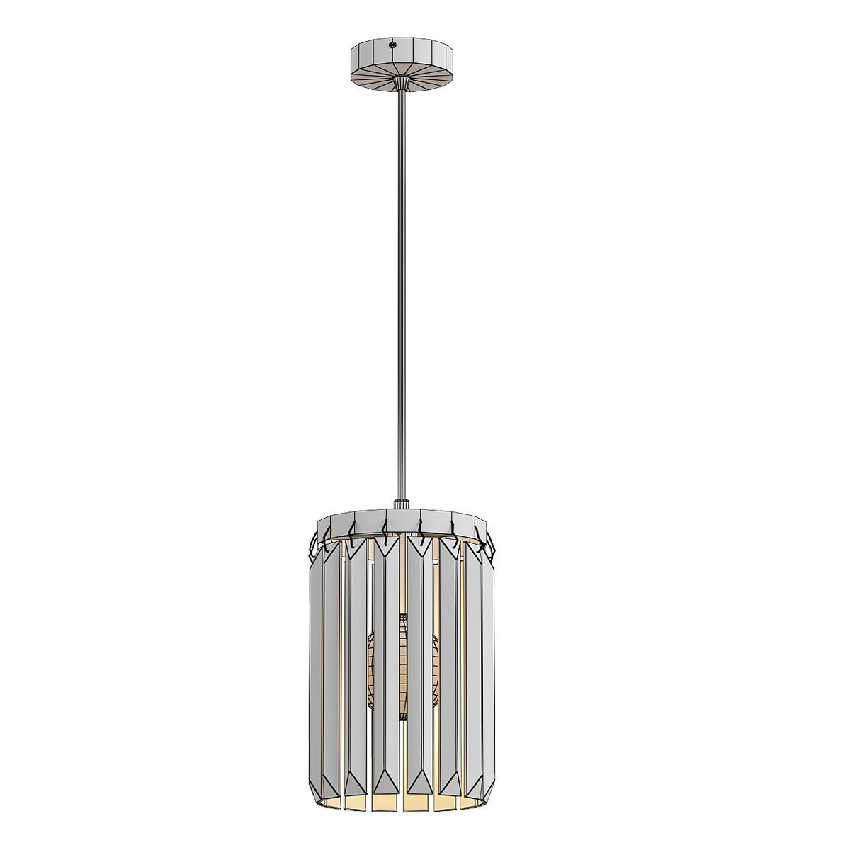 vitaluce-v5155-1-3-1pl pendant light with metal frame and gla... 3D model_1