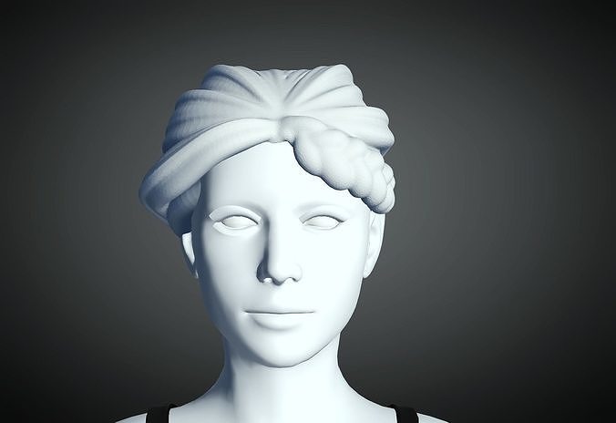 3D Hair style for Female 79 3D model 3D print model
