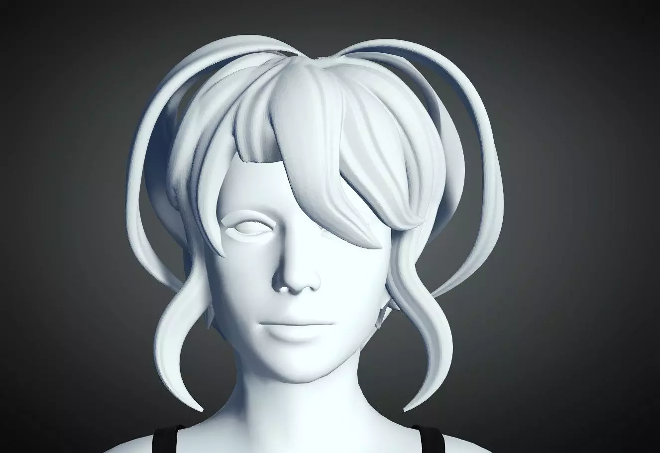 3D Hair style for Female 80 3D model 3D print model_0
