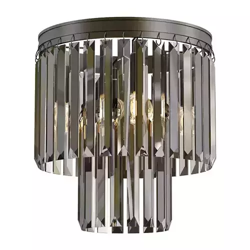 vitaluce-v5155-1-3-1pl light fixture with crystals hanging from it
