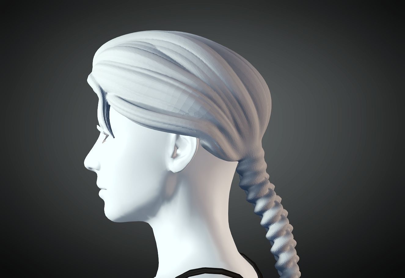 3D Hair style for Female 81 3D model 3D print model_1