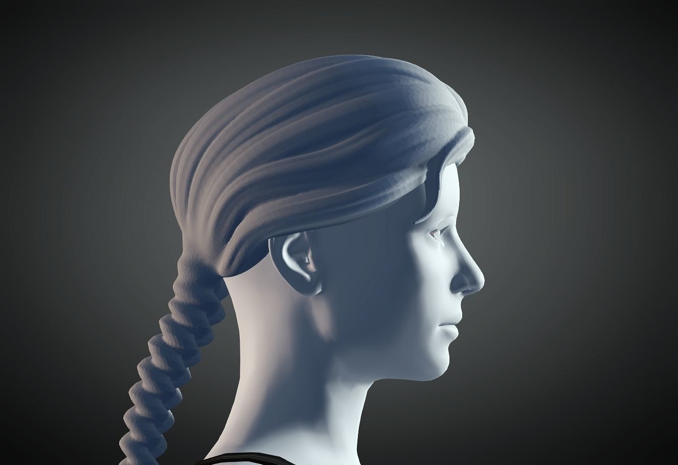 3D Hair style for Female 81 3D model 3D print model_2
