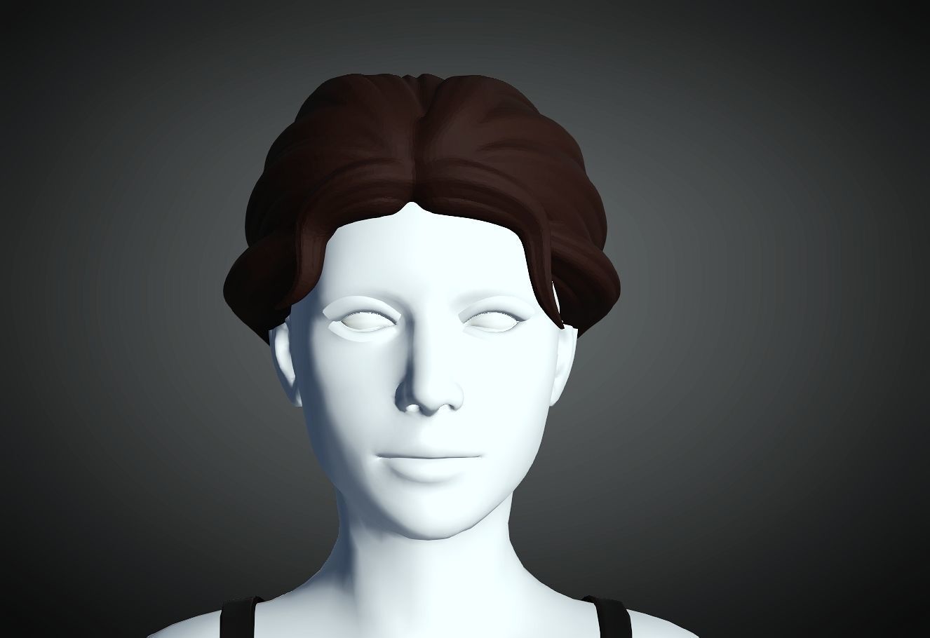 3D Hair style for Female 81 3D model 3D print model_3