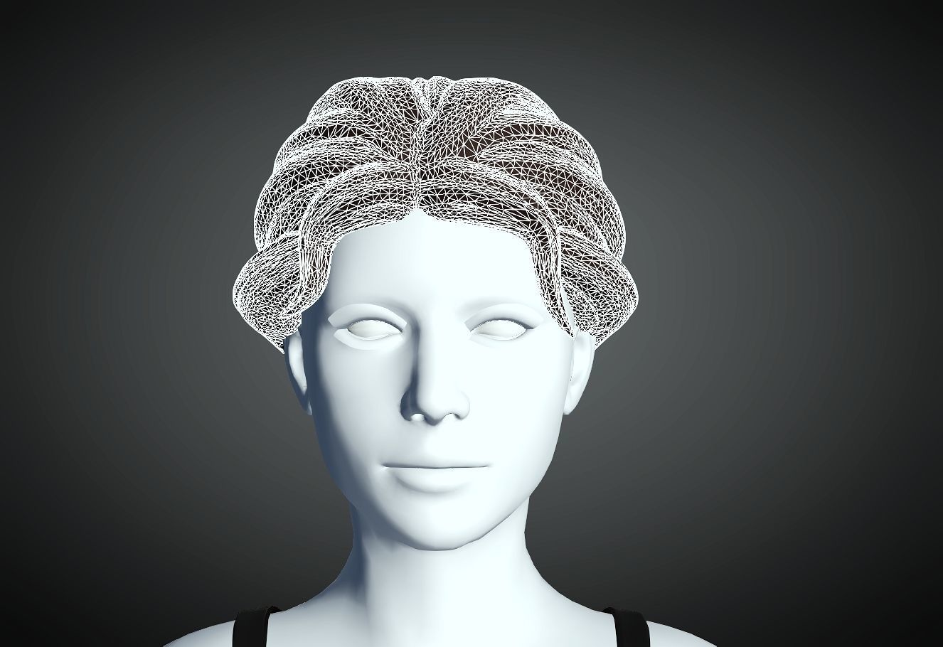 3D Hair style for Female 81 3D model 3D print model_4