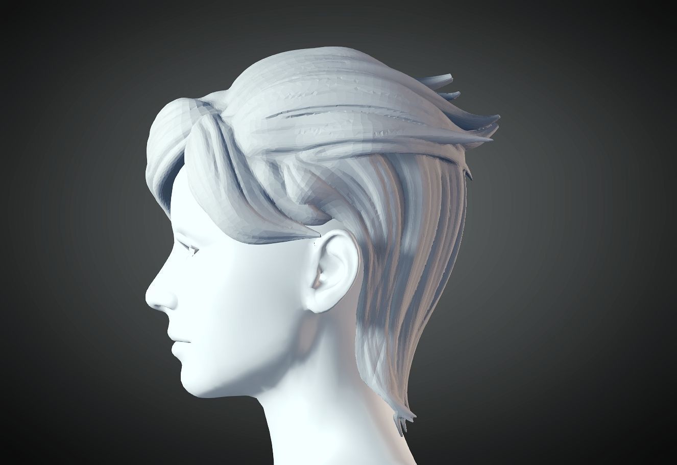 3D Hair style for Female 83 3D model 3D print model_1