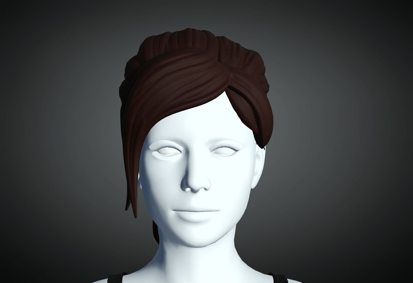 3D Hair style for Female 83 3D model 3D print model_3