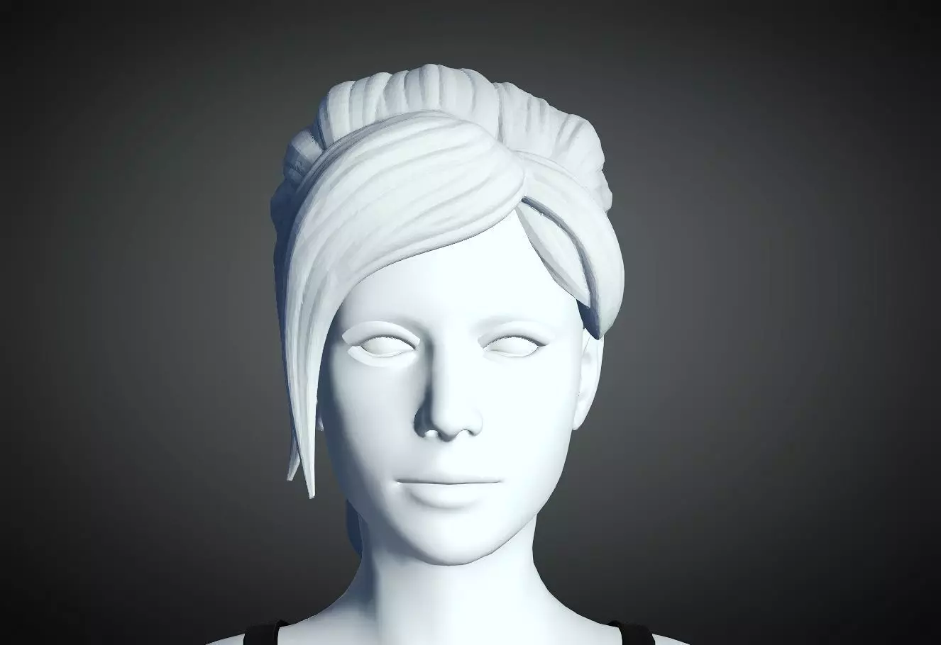 3D Hair style for Female 83 3D model 3D print model_0