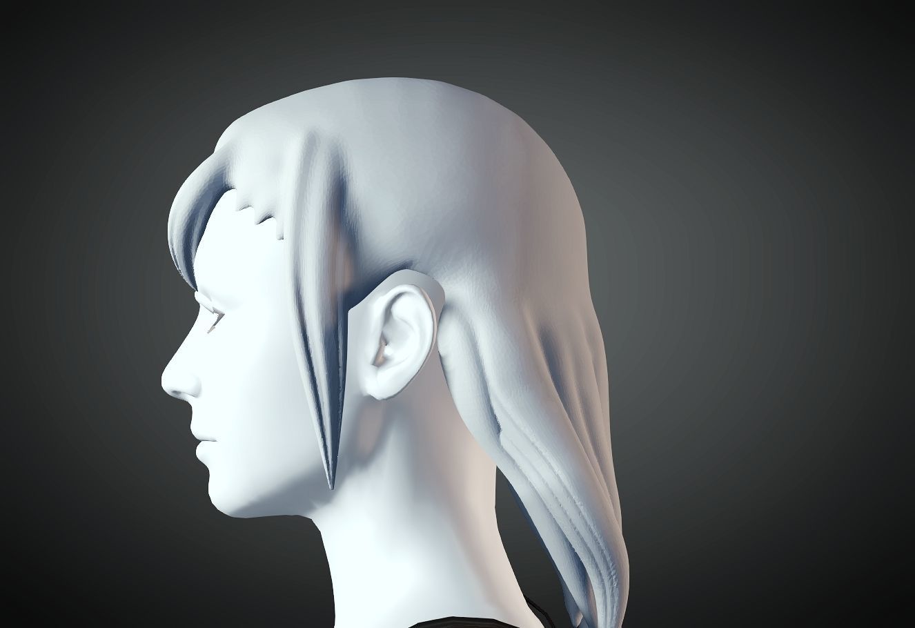 3D Hair style for Female 84 3D model 3D print model_1