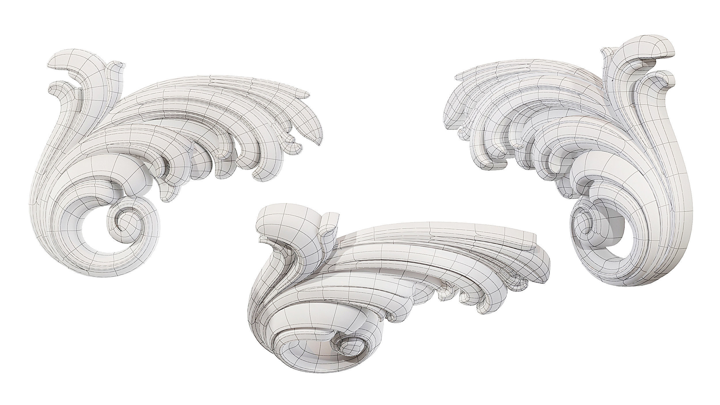 Classic carved 133 3D model_5