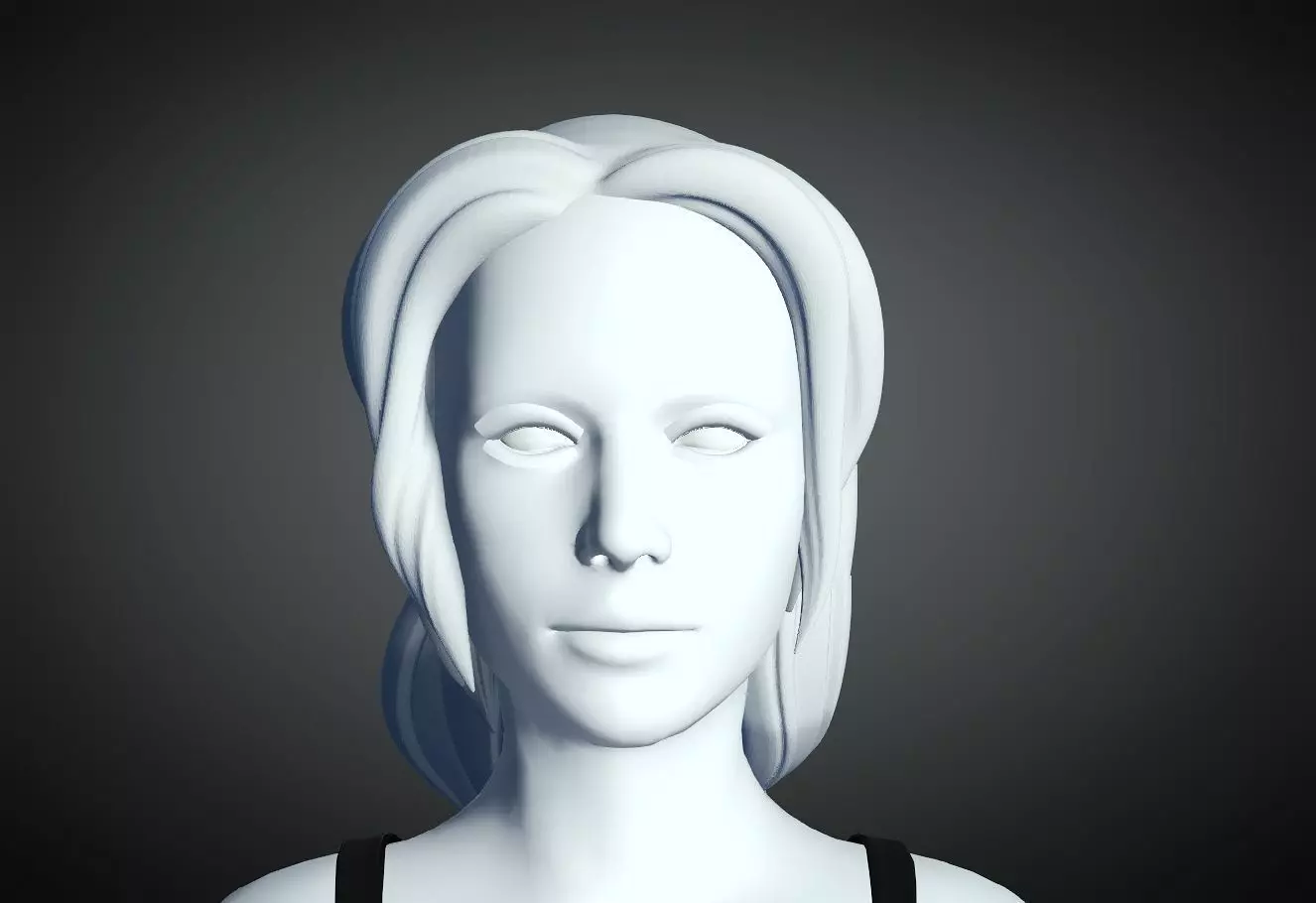 3D Hair style for Female 85 3D model 3D print model_0