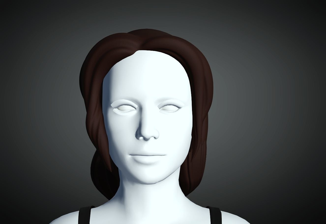 3D Hair style for Female 85 3D model 3D print model_3