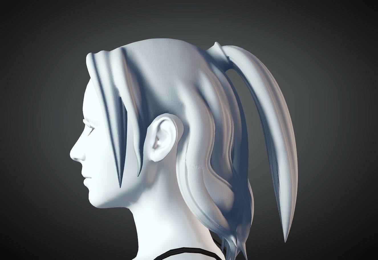 3D Hair style for Female 85 3D model 3D print model_1