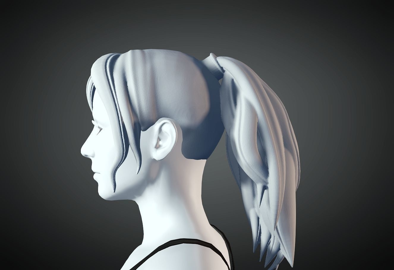 3D Hair style for Female 86 3D model 3D print model_1