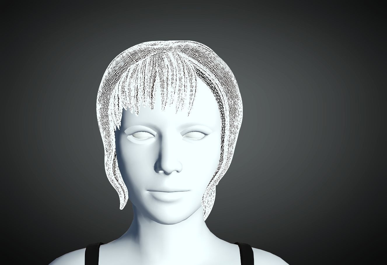 3D Hair style for Female 86 3D model 3D print model_4