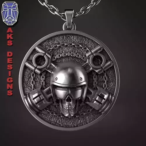 skull pendant jewelry Biker v7 