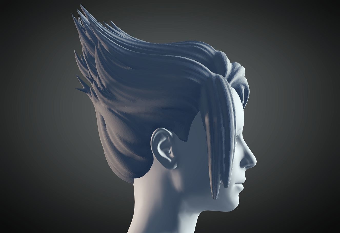3D Hair style for Female 87 3D model 3D print model_2