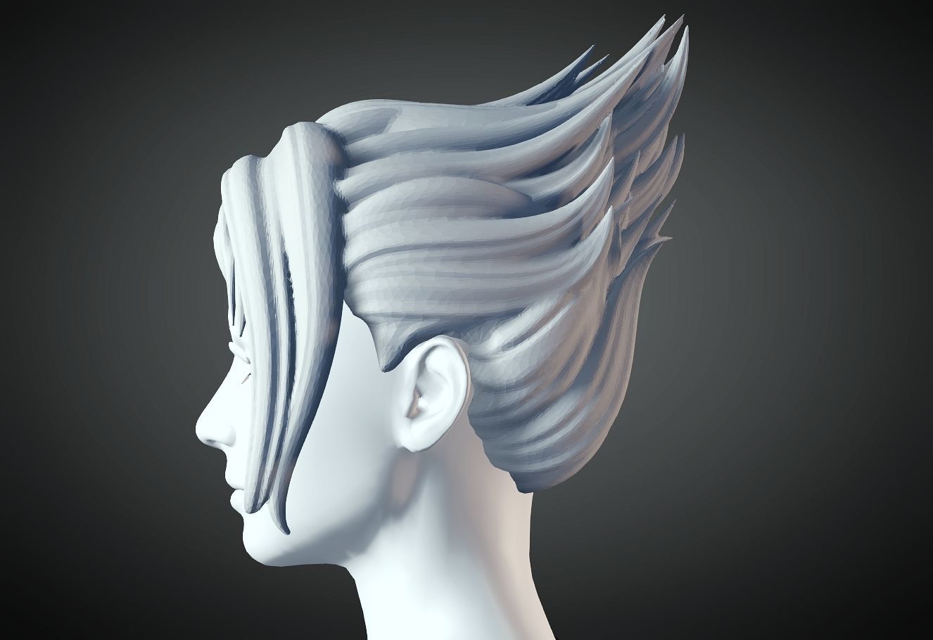 3D Hair style for Female 87 3D model 3D print model_1