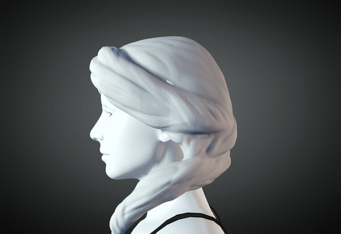 3D Hair style for Female 89 3D model 3D print model_1
