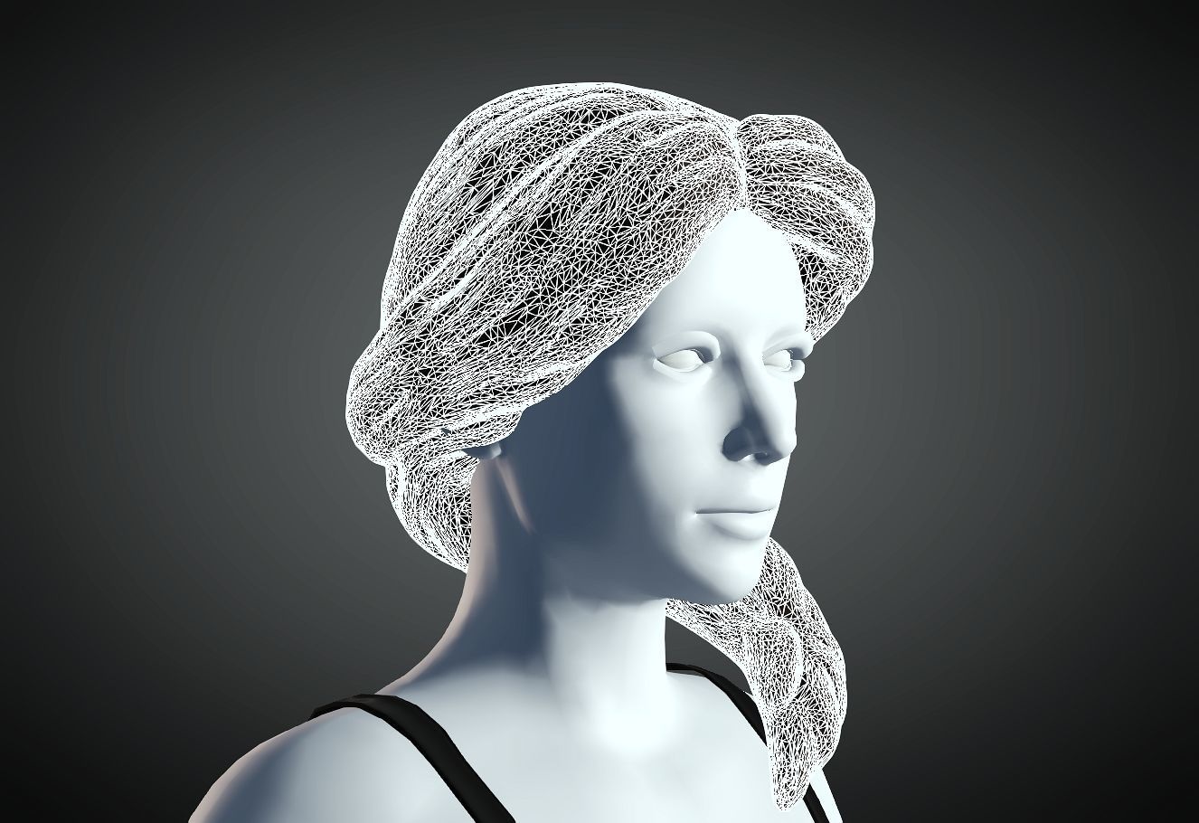 3D Hair style for Female 89 3D model 3D print model_6