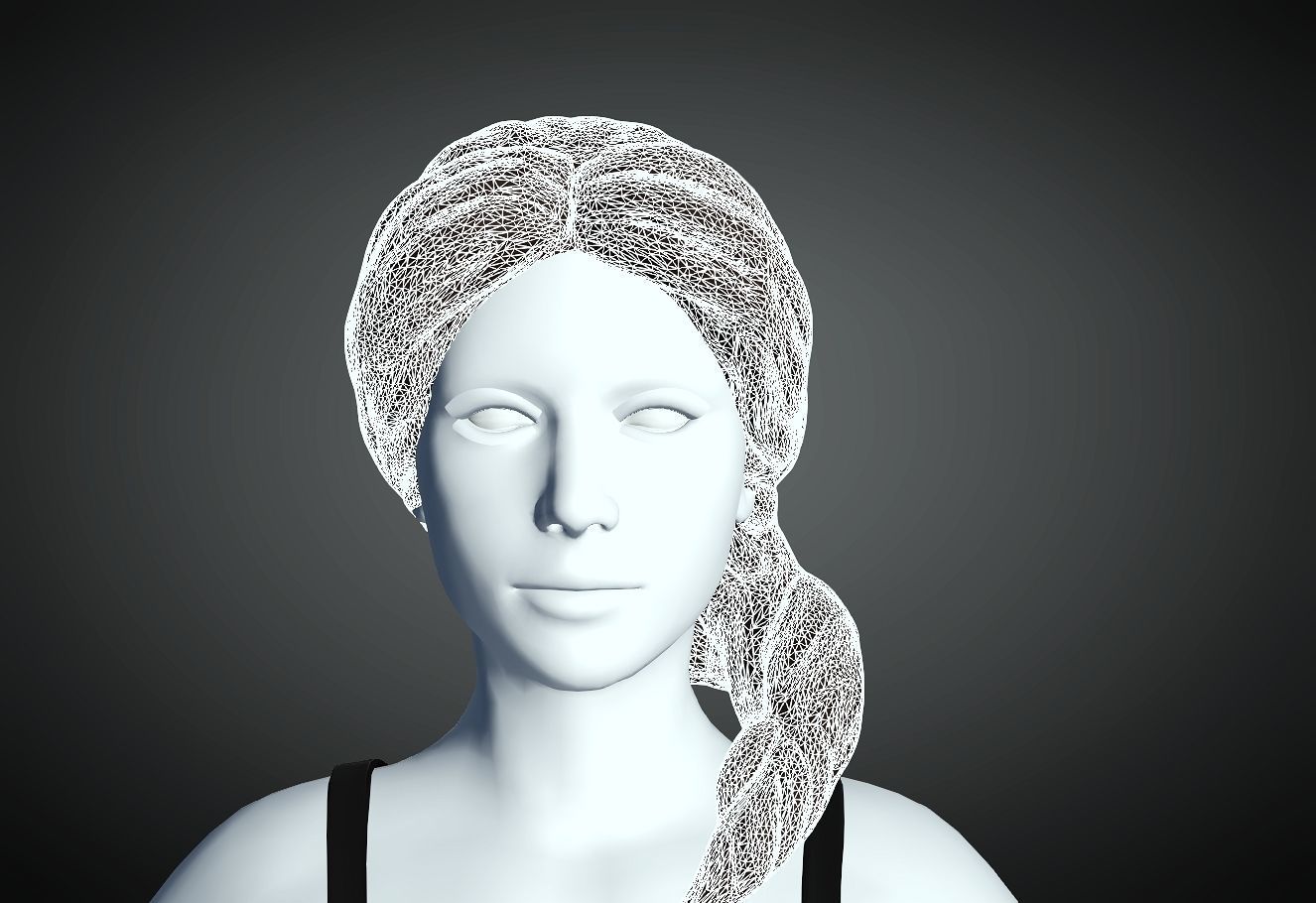 3D Hair style for Female 89 3D model 3D print model_4