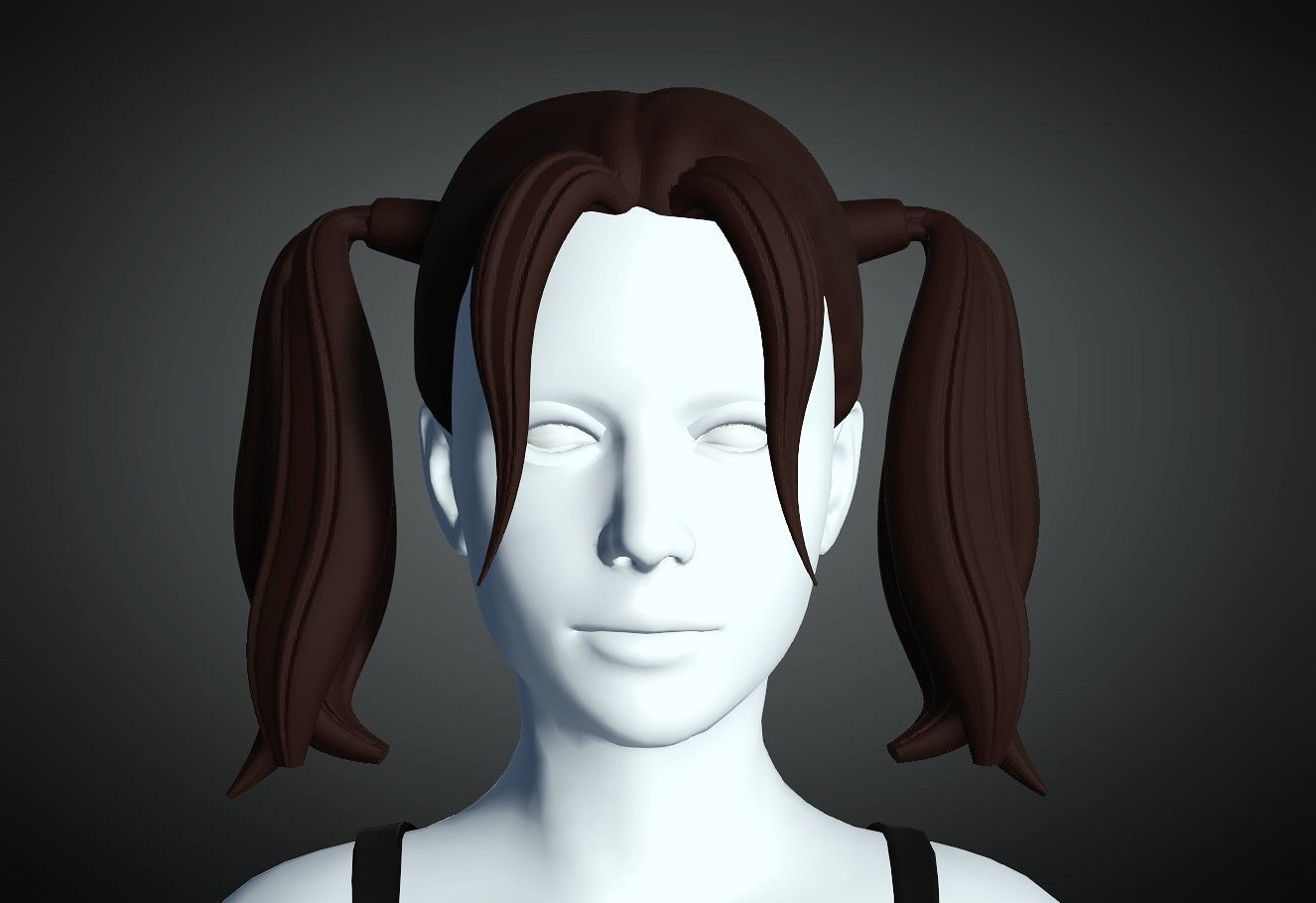 3D Hair style for Female 90 3D model 3D print model_3