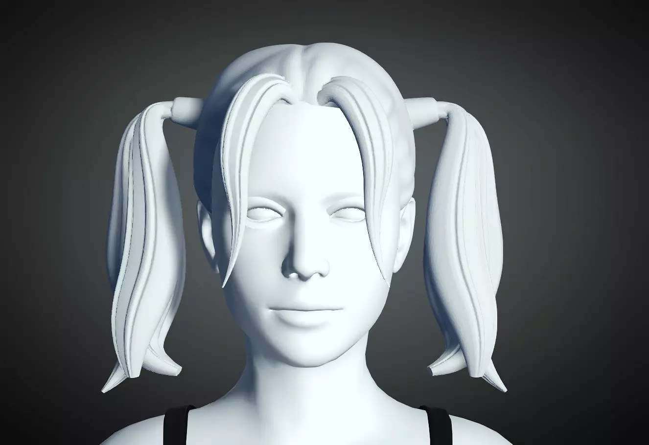 3D Hair style for Female 90 3D model 3D print model_0