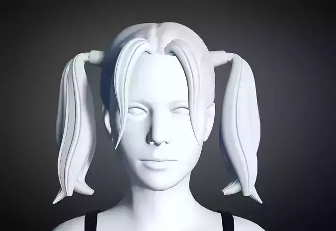 3D Hair style for Female 90 3D model