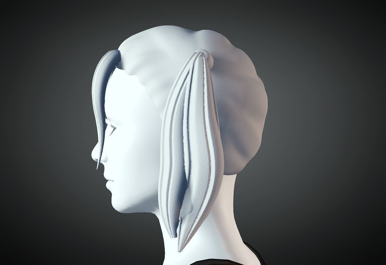 3D Hair style for Female 90 3D model 3D print model_1