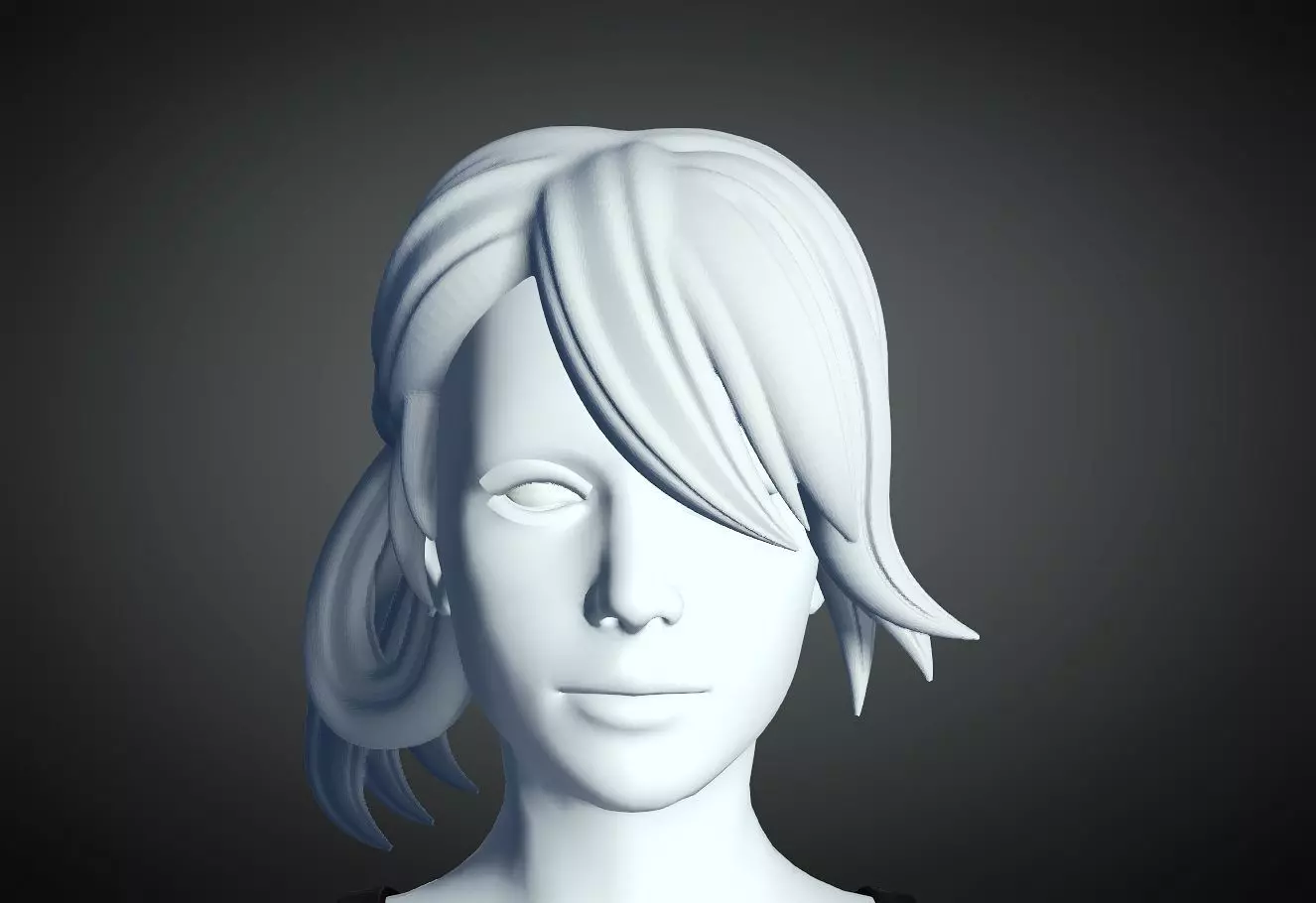 3D Hair style for Female 93 3D model 3D print model_0