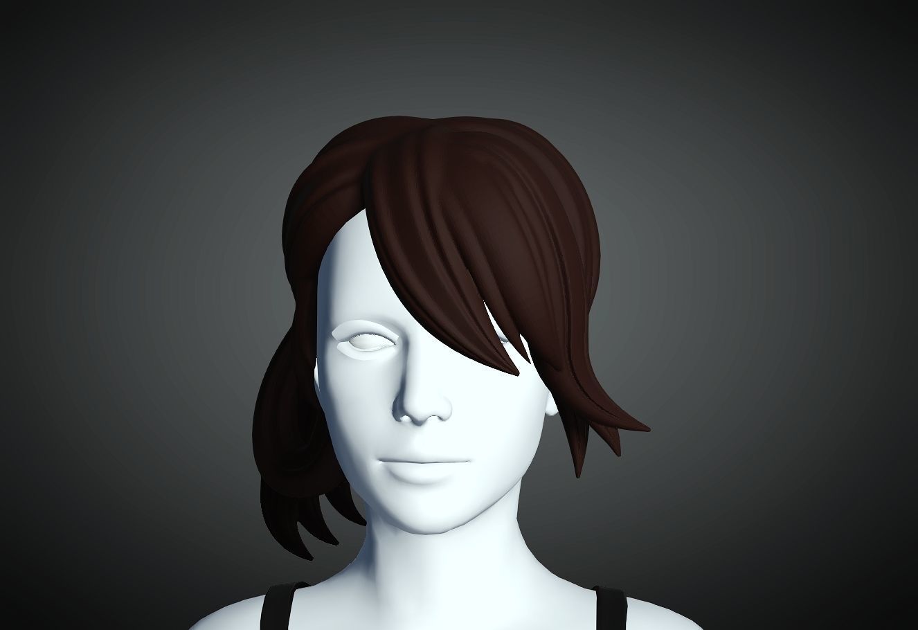 3D Hair style for Female 93 3D model 3D print model_3