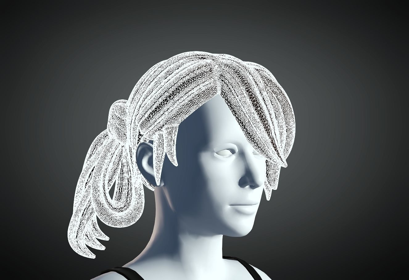 3D Hair style for Female 93 3D model 3D print model_5