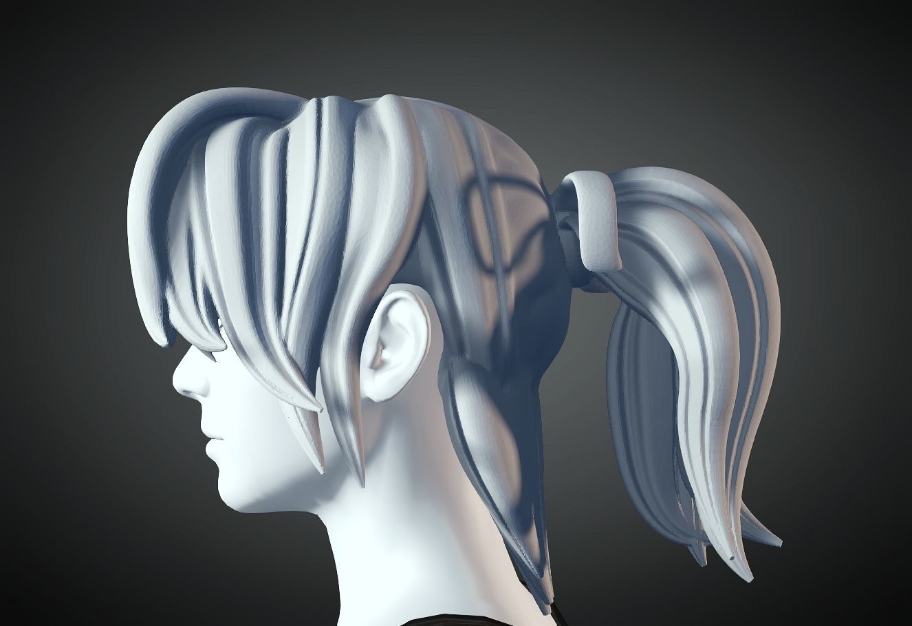 3D Hair style for Female 94 3D model 3D print model_1