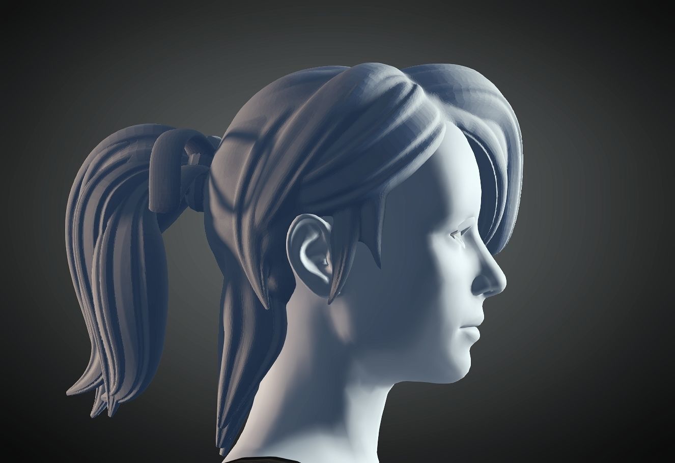 3D Hair style for Female 94 3D model 3D print model_2