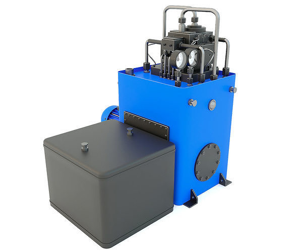Industrial machine tool - Hydraulic unit G4617 spare part 3D model