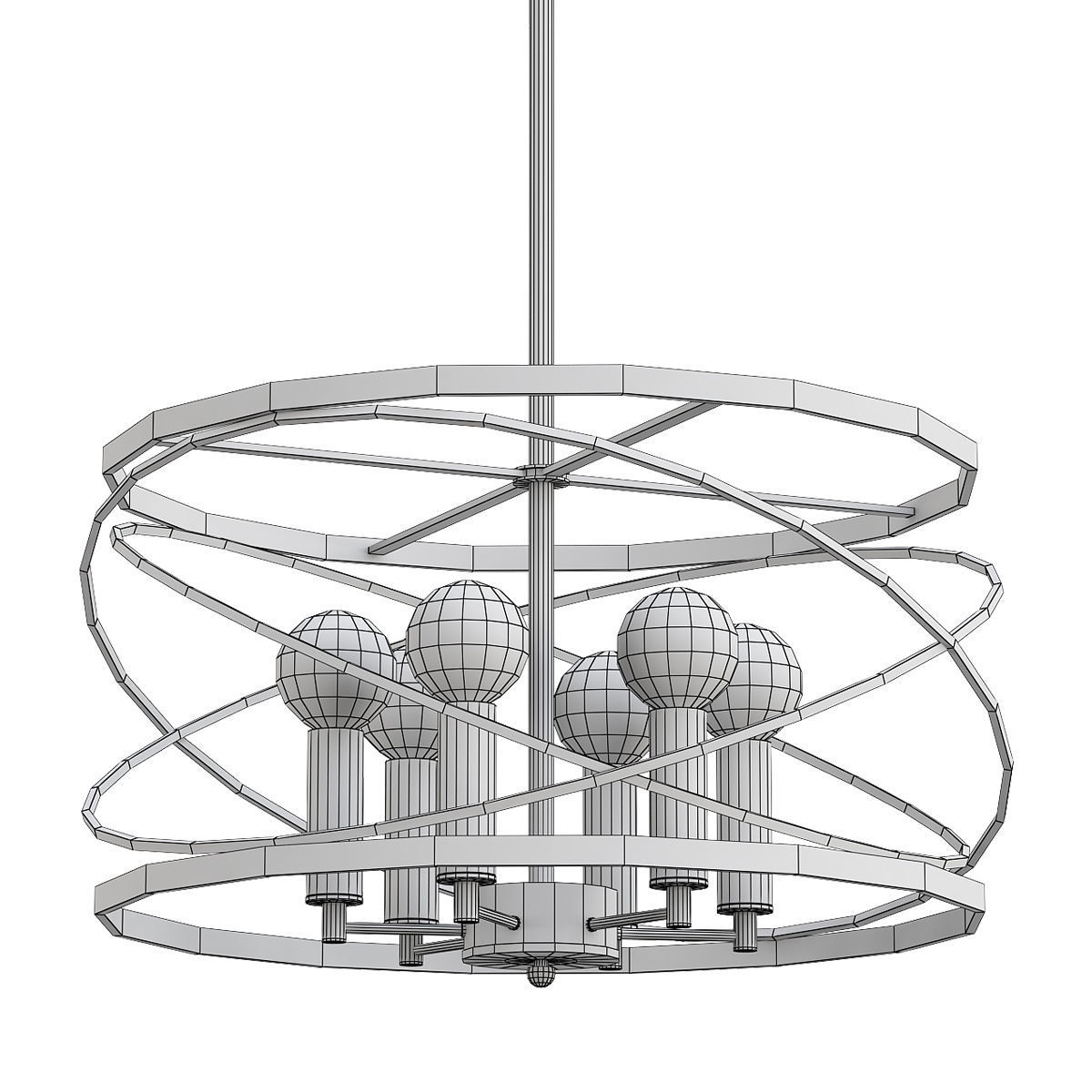 vele-luce-florence-vl5092p06 light chandelier in brass and gold 3D model_1