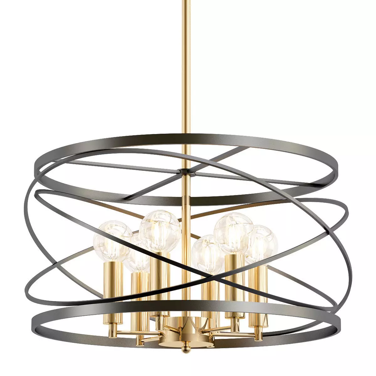 vele-luce-florence-vl5092p06 light chandelier in brass and gold 3D model_0