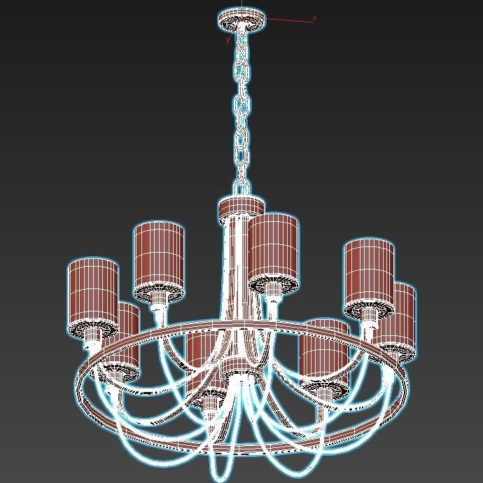 ombra-a2995lm-8cc modern chandelier with chrome finish and gl... 3D model_3