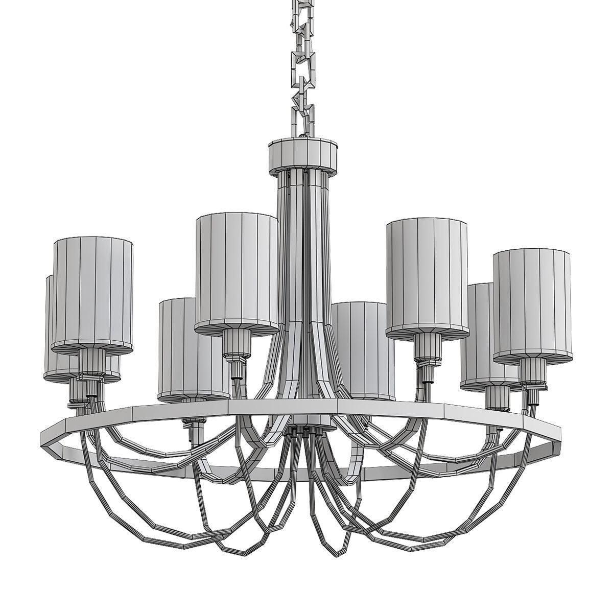 ombra-a2995lm-8cc modern chandelier with chrome finish and gl... 3D model_1