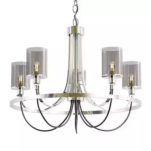 arte-lamp-ombra-a2995lm-5cc chandelier with four lights and chrome finish