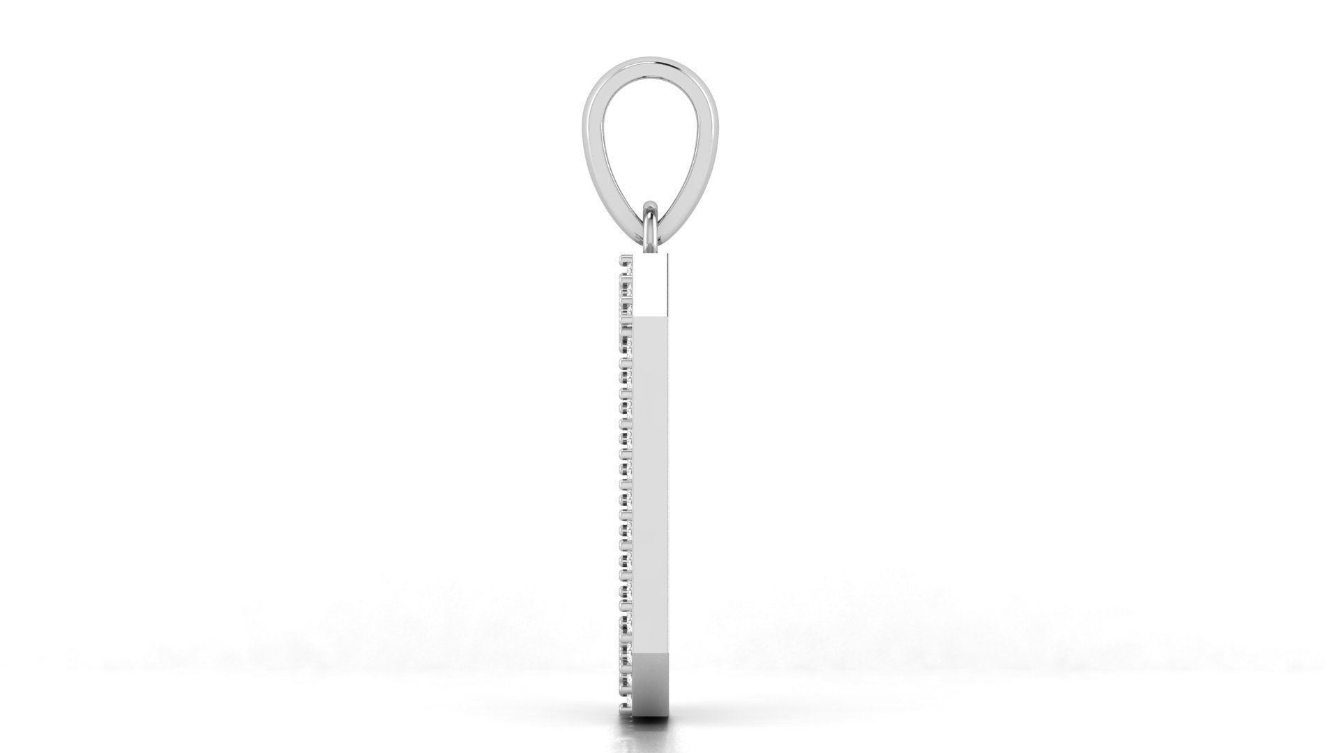 Number 0 Font Diamond Pendant  3D print model_3