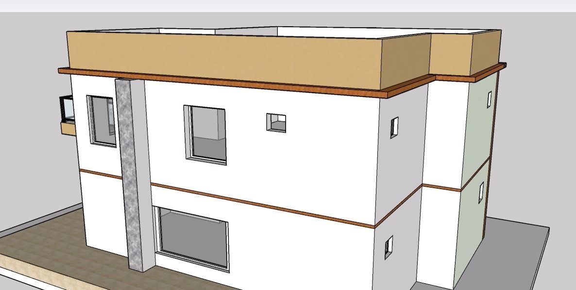 REVIT AND SKETCHUP DOUBLE STOREY HOUSE 3D model_15