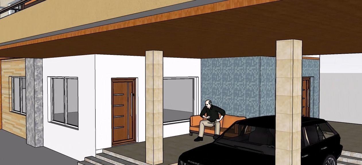 REVIT AND SKETCHUP DOUBLE STOREY HOUSE 3D model_17