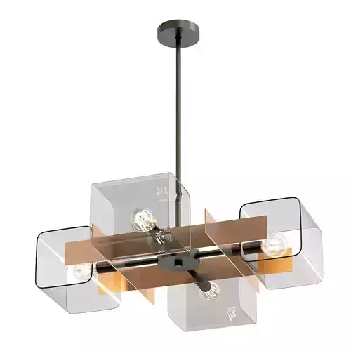 rivoli-gitte-4091-304-b0051280 modern chandelier with four glass cubes hanging from ceiling