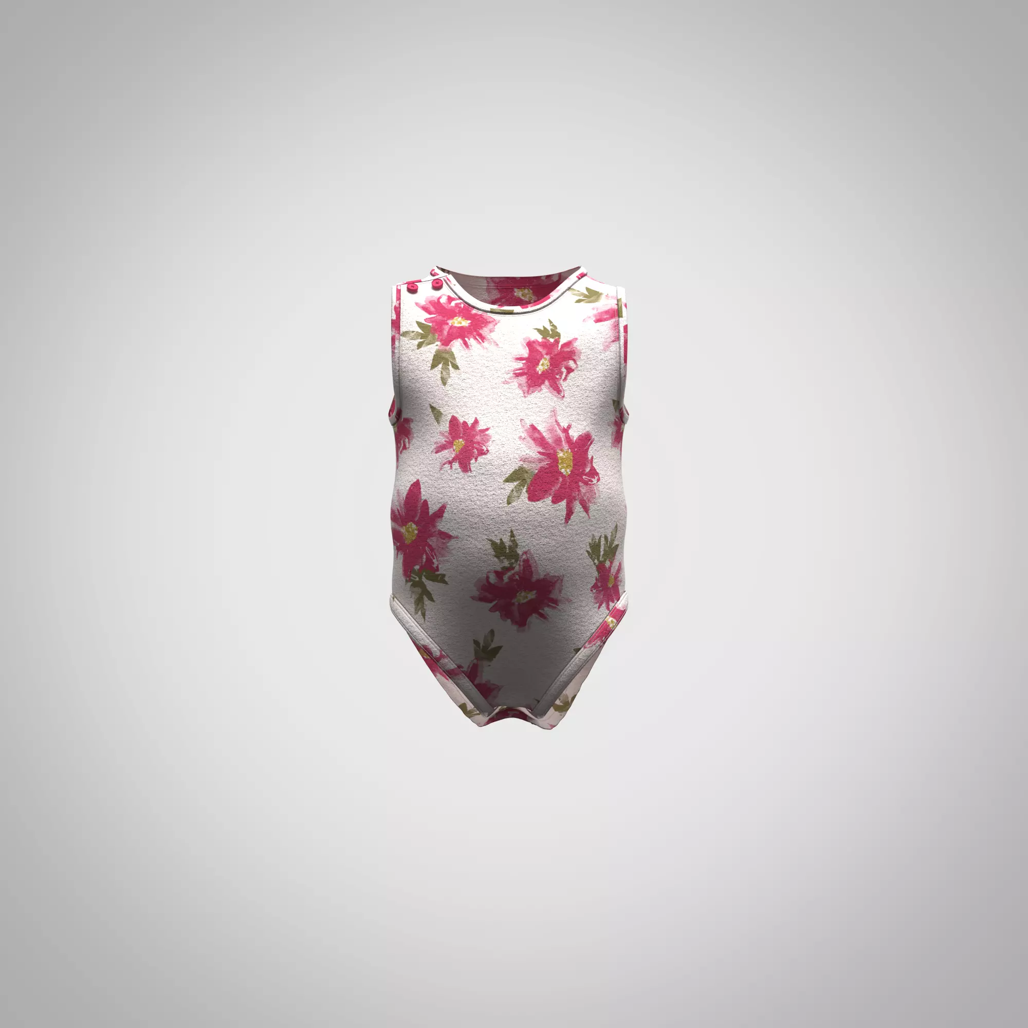 Baby Onesie Low-poly 3D model