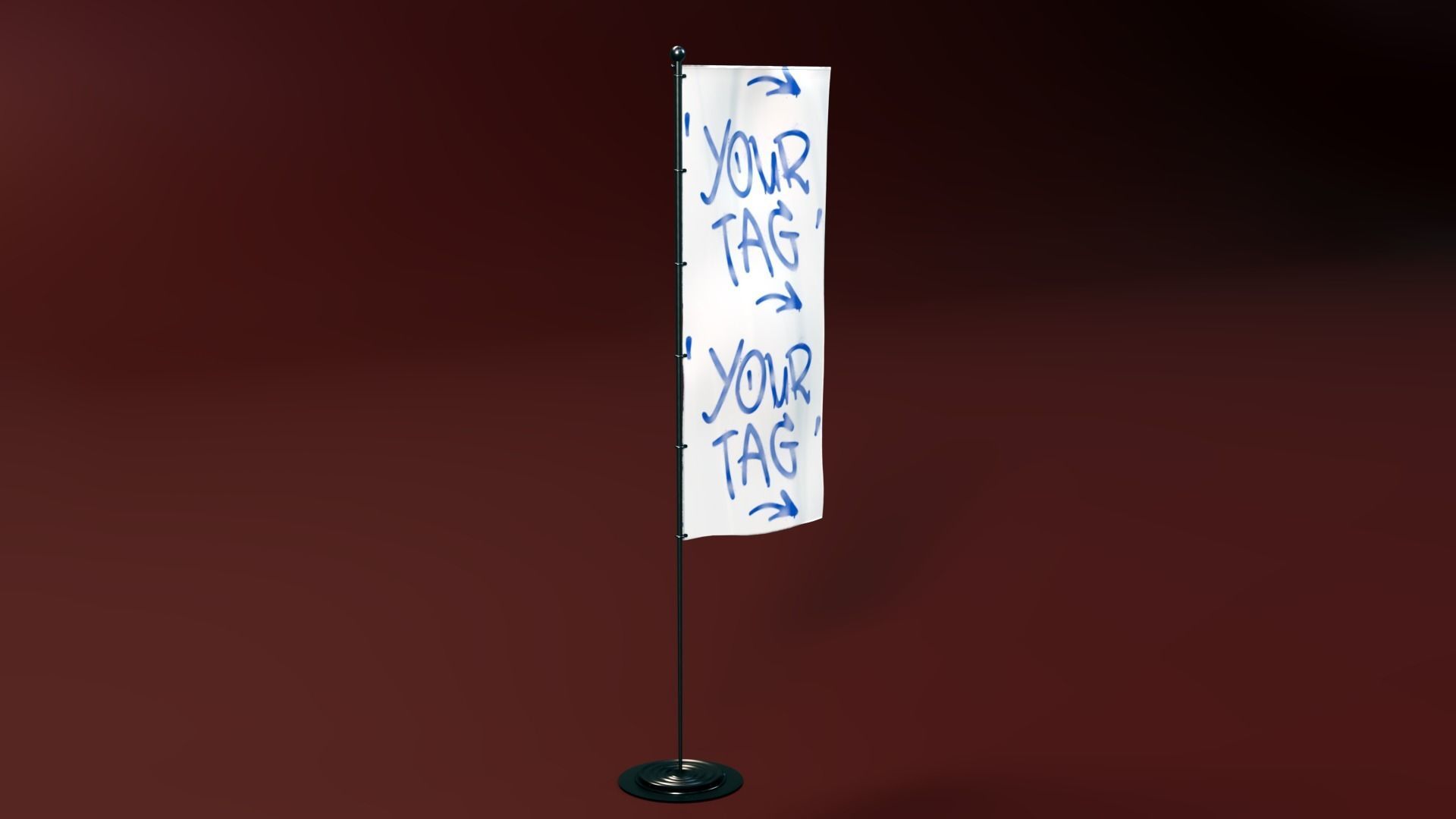 Splash Flag1 3D model_1