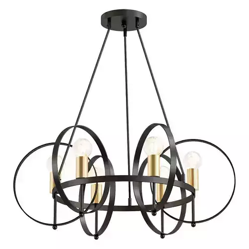 vele-luce-liberty-vl6302p06 six light chandelier gold