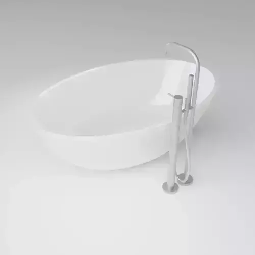 Bathtub with faucet